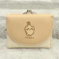 ちいかわ ★ バッジ口金財布 三つ折財布/うさぎ(イエロー)