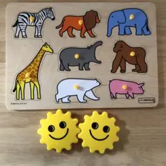 BorneLund 木製 動物型はめパズル 知育玩具のサムネイル