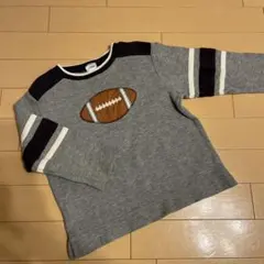 フットボールモチーフ トレーナー グレー