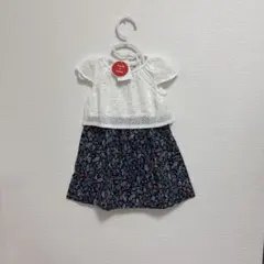 SHIPS フラワープリント 半袖ワンピース