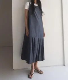 H&M エイチアンドエム デニムAラインワンピース Sサイズ