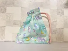 ユニコーン柄　巾着袋/コップ袋