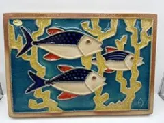 魚の絵柄 陶器 長角皿 飾り皿 【壺屋焼】 - メルカリ