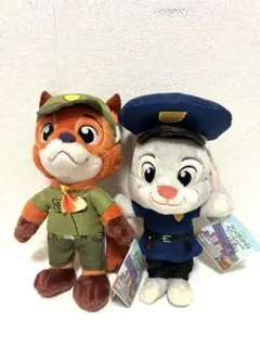 上海ディズニー ズートピア ニック ジュディ ぬいぐるみ