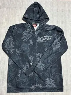 【XL】ガッチャ GOTCHA ボタニカル柄 ジップパーカー 濃紺 ネイビー