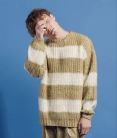 BRUSHED BORDER KNIT / ブラッシュドボーダーニットのサムネイル