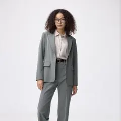 GU テーラードジャケット グレー