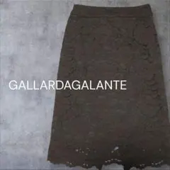 GALLARDAGALANTE 総レースタイトスカート カーキ