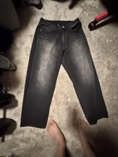 BEAMS ブラックデニムパンツ Mサイズのサムネイル