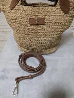 極美品 ヘレンカミンスキー Cassia MINI かごバッグ 2way ヌガー