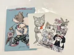 手帳用下敷きおさんぽニャンコひとつめちゃん眼花ちゃん＋ポストカードのサムネイル