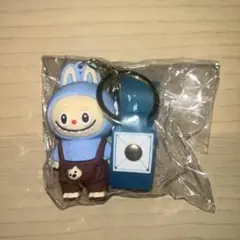 ザモンスターズ　ラフフ　ラバーキーホルダー　ブルー