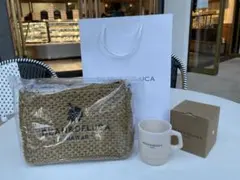 DEAN & DELUCA ハワイ限定品 ラフィアバッグ ミルクマグ セット