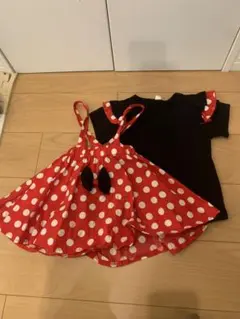 ミニーマウス風 Tシャツ スカートセット 100cm~