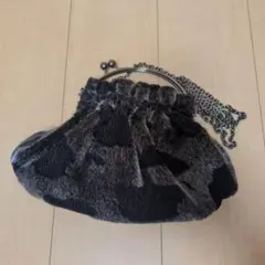 ヴィンテージ ファーがま口バッグ チェーン