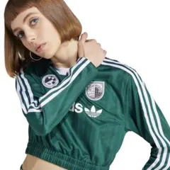 adidas オリジナルス クロップド丈 ジャージ グリーンのサムネイル