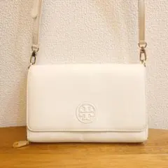 Tory Burch　ショルダーバッグ　ホワイト　ゴールド