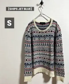 【SHIPS JET BLUE】シップス メンズ ニット Sのサムネイル