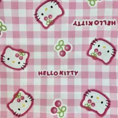 レトロ☆ハローキティ テーブルクロス ビニール生地 カオハナ 当時物