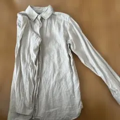 無印良品　麻　リネン　長袖シャツ M