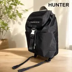 【極美品】HUNTER プレミアム ナイロン ミニ バックパック ブラックのサムネイル