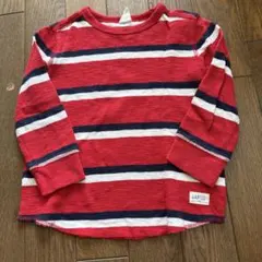 GAP 赤・白・紺 ストライプ 長袖Ｔシャツ 2歳用