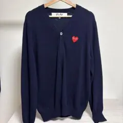 PLAY COMME des GARCONS ネイビー カーディガン Lのサムネイル
