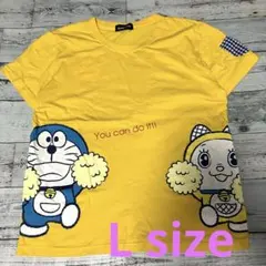 美品❗️ドラえもん　ドラミ　tシャツ　アニメ　黄色　藤子　保育　先生のサムネイル