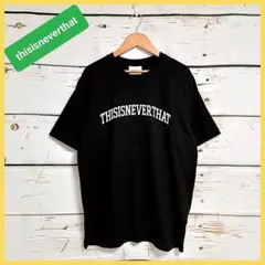 thisisneverthat ロゴTシャツ men's ブラック SM相等のサムネイル
