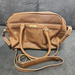 Cole Haan ヘビ柄レザーハンドバッグ