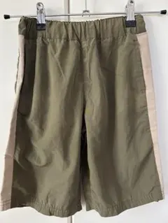 グリンレーベルリラクシング　オリーブグリーン ハーフパンツ サイドストライプ