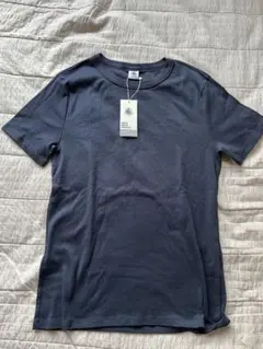 PETIT BATEAU クルーネック半袖Tシャツ ネイビー M 新品未使用のサムネイル