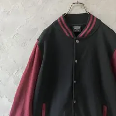 90s ヴィンテージ　スウェット　ジャケット　リブライン　裏起毛　古着　LO31