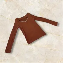イング　長袖カットソー　ニット　Mサイズ　ブラウン