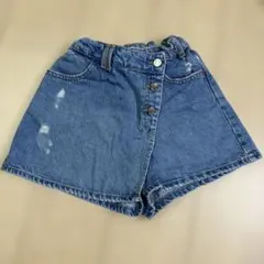 ZARA kids ダメージデニム　ラップパンツ キュロット