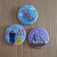 ディズニー 刺繍缶バッジ　まとめ売り　3個