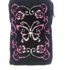 ANNA SUI 蝶と花の刺繍ポーチ
