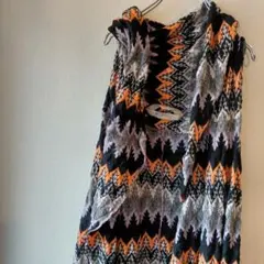 フガハム　FUGAHUM ノースリーブガウン　　ロングカーディガン　マルチカラー