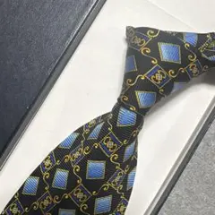 VERSACE ネクタイ バロック柄 黒