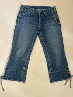 ポールスミスウィメン　クロップドデニムパンツ サイドレースアップ