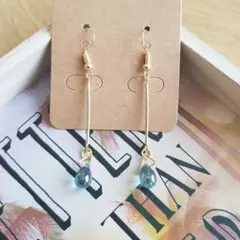 ゆらゆらピアス。:°ஐ♡*ブルー　No.242