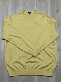ユニクロ ニット コットンニット イエロー uniqlo