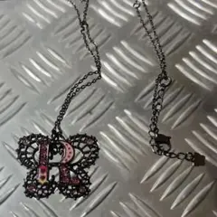 アナスイ ANNA SUI R 蝶 ネックレス イニシャル ペンダント