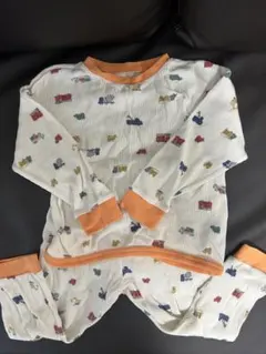 ブリーズ　BREEZE はたらくくるま柄　長袖パジャマ 100cm ワッフル