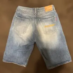【希少】MACKDADDYマックダディー スタッズ デニムハーフ￼パンツ W34のサムネイル