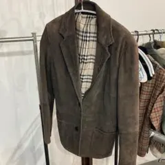 【A100】Burberry LONDON バーバリー スエードジャケット L