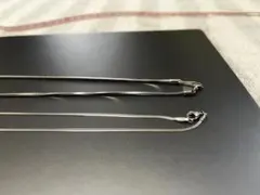 Napier ステンレスネックレス 55cm 2本セット スネークチェーン