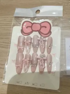 ピンクリボンデザイン ネイルチップセット