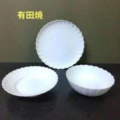 （939）✿有田焼★白磁菊割3点セット★破魔オマケ付き★のサムネイル