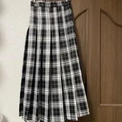 CPCM プリーツチェックロングスカート